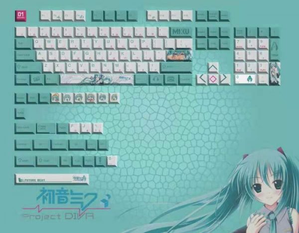1 Set PBT Dye Sublimation Keycaps For MX Switch Mechanical Keyboard Cherry Profile Ket Caps For - Anime Keycaps