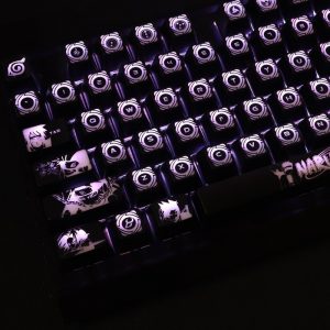 1 set high end backlit keycap for mechanical keyboard black hole coating key cap for Corsair - Anime Keycaps