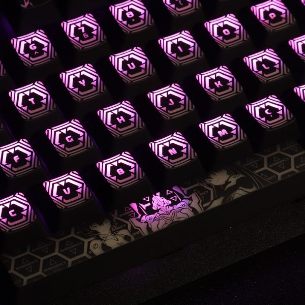 1 set high end backlit keycap mechanical keyboard black hole coating key cap for EVA Corsair 2 - Anime Keycaps
