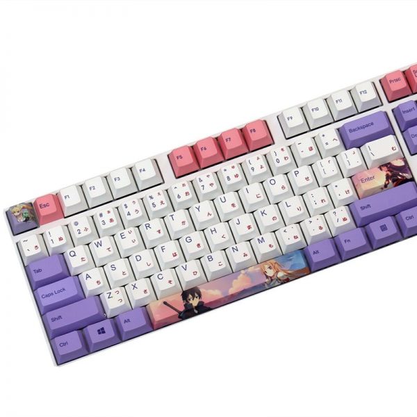 108 130 keys PBT dye sublimation key cap for MX switch mechanical keyboard Cherry profile keycaps - Anime Keycaps