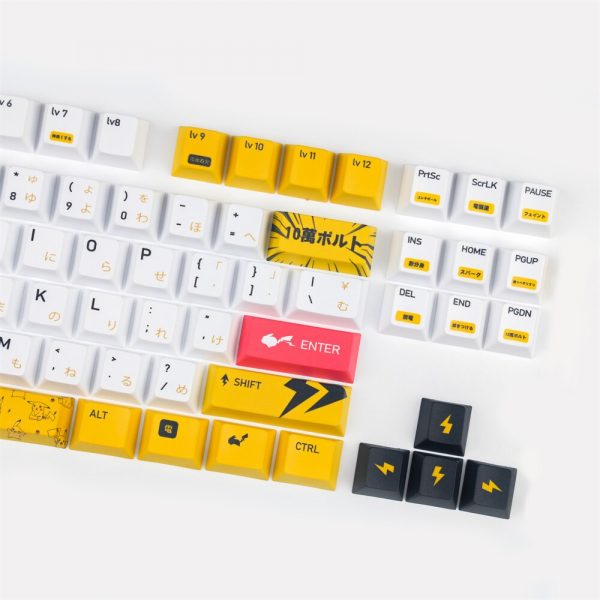 128 Keys set PBT 5 Sides Dye Sublimation Keycaps For MX Switch Mechanical Keyboard Gaming Key 3 - Anime Keycaps