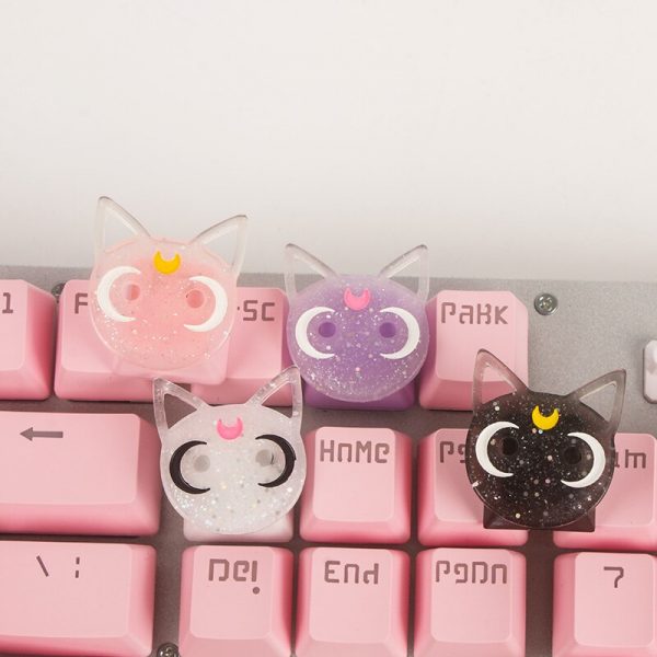 1PC Cute Cat Keycap Backlight Personalized Custom For Mechanical Keyboard Keycap R4 Gift 1 - Anime Keycaps