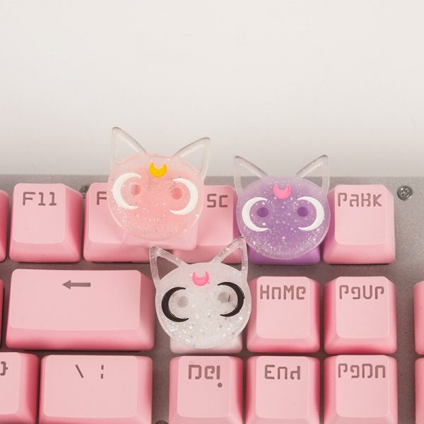 1PC Cute Cat Keycap Backlight Personalized Custom For Mechanical Keyboard Keycap R4 Gift 3 - Anime Keycaps