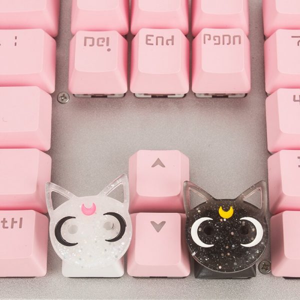 1PC Cute Cat Keycap Backlight Personalized Custom For Mechanical Keyboard Keycap R4 Gift 4 - Anime Keycaps