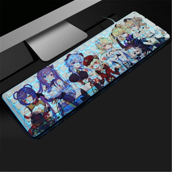 Anime Gaming Keyboard 104 Keys Mute USB Wired Backlit Gaming Keyboard Chocolate Keycap For Office Laptop 2 - Anime Keycaps