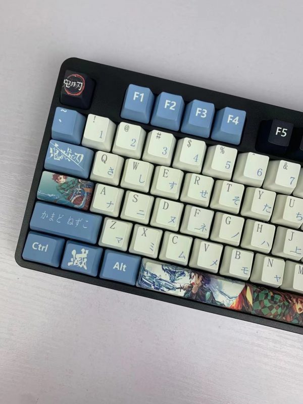Anime Hot Swap RGB Mechanical Keyboard Customized PBT Sublimation Keycaps OEM Purple Silver Blue Brown Switches 2 - Anime Keycaps