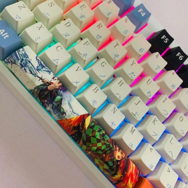 Anime Hot Swap RGB Mechanical Keyboard Customized PBT Sublimation Keycaps OEM Purple Silver Blue Brown Switches 4 - Anime Keycaps