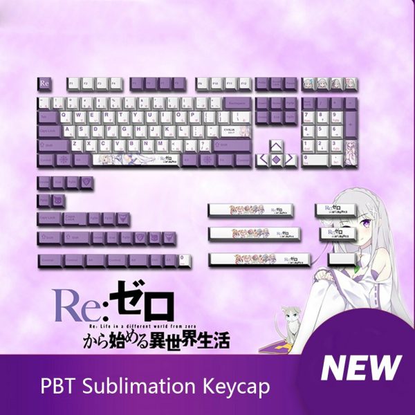 Anime Theme Keycaps 140 keys PBT Sublimation Anime Keycaps Mechanical keyboard Caps Cherry Profile Key Cap 1 - Anime Keycaps