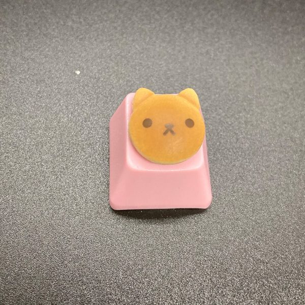 Cartoo Keycaps Cute For Doraemon cat Dorayaki Cute pink white Keyboard Keycap Personality Design Replacement food 3 - Anime Keycaps
