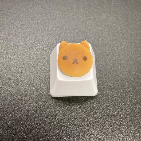 Cartoo Keycaps Cute For Doraemon cat Dorayaki Cute pink white Keyboard Keycap Personality Design Replacement food 4 - Anime Keycaps