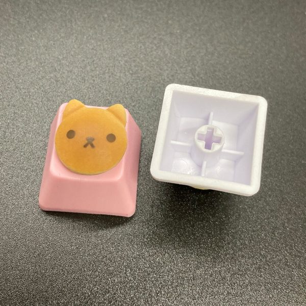 Cartoo Keycaps Cute For Doraemon cat Dorayaki Cute pink white Keyboard Keycap Personality Design Replacement food 5 - Anime Keycaps