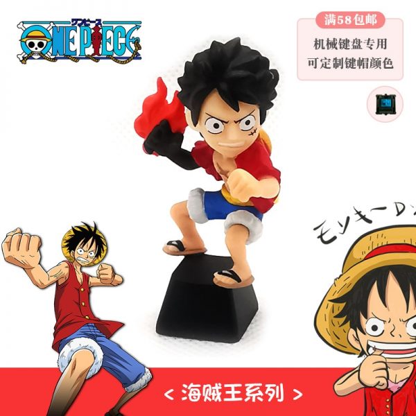 Customized Resin keycaps for Mechanical Keyboard Key Caps For ONE PIECE Luffy Resin Keycap 3 - Anime Keycaps