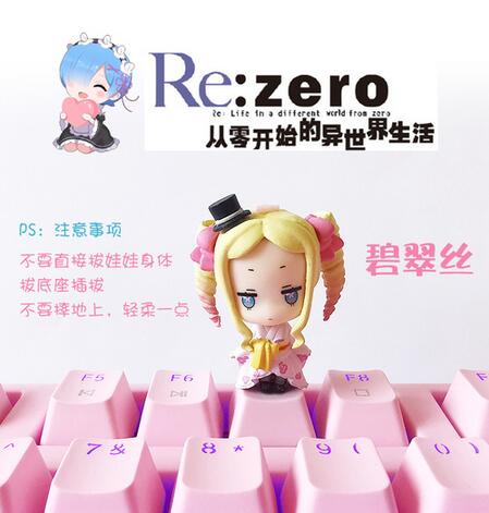 DIY Key cap Re Life in a different world from zero mechanical keyboard keycap personality design 4 - Anime Keycaps