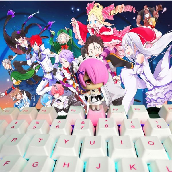 DIY Key cap Re Life in a different world from zero mechanical keyboards keycap personality design 1 - Anime Keycaps