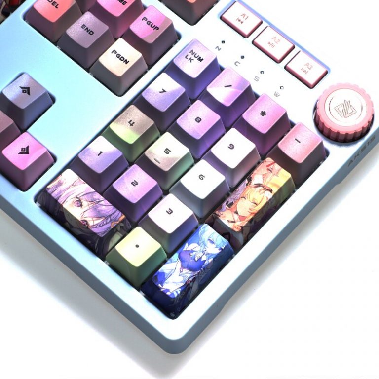 Gensin Impact Anime Keycaps 108 Keys Anime PBT Five-sided Sublimation ...