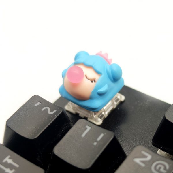 Handmade Keycap 3 Colors For Little Girl Blowing Bubbles Keycap Personality Design Cartoon Axis Gaming Accessories 1 - Anime Keycaps