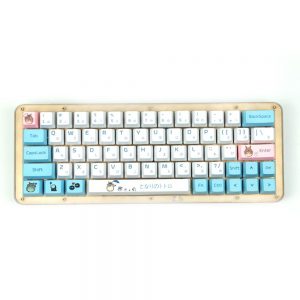 Japanese Character Totoro Design Keycaps For Cherry Mx Switch Mechanical Gaming Keyboard Modify Blue White PBT - Anime Keycaps