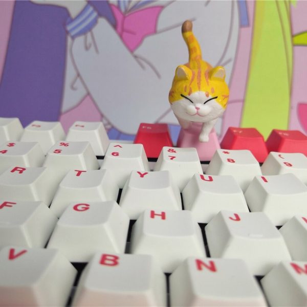 Keycap Cute Kitty PBT DIY Kawaii Cat key cap mechanical keyboards keycaps for mechanical keyboards R4 1 - Anime Keycaps