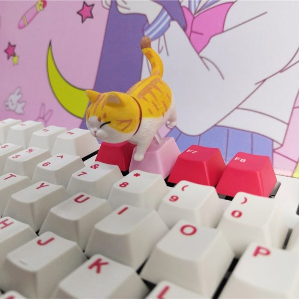 Keycap Cute Kitty PBT DIY Kawaii Cat key cap mechanical keyboards keycaps for mechanical keyboards R4 2 - Anime Keycaps