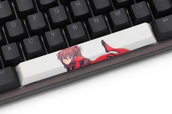 Novelty allover dye subbed Keycaps spacebar pbt custom mechanical keyboard EVA Asuka Langley Soryu 1 - Anime Keycaps