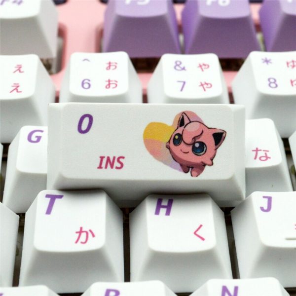 Personalized Jiggly Puff Theme 128 Keys PBT Cherry Profile Sublimation Cartoon Anime Keycap For Mechanical Keyboard 3 - Anime Keycaps