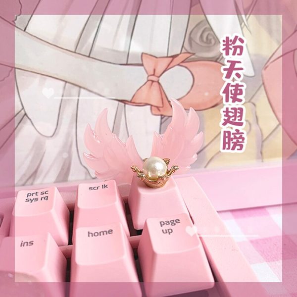 Three dimensional Personalized Cartoon Key Cap Beautiful Girls Artificial Decoration Keycaps For Pink Keyboard R4 Height 3 - Anime Keycaps