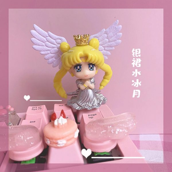 Three dimensional Personalized Cartoon Key Cap Beautiful Girls Artificial Decoration Keycaps For Pink Keyboard R4 Height 5 - Anime Keycaps
