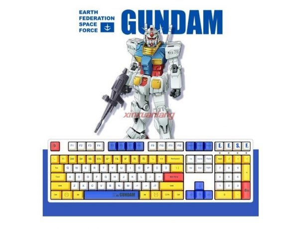 ikbc RX 78 2 Gundam 2 4Ghz Wireless Mechanical Gaming Keyboard Cherry MX Switch 108Keys PBT 2 - Anime Keycaps