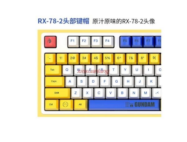 ikbc RX 78 2 Gundam 2 4Ghz Wireless Mechanical Gaming Keyboard Cherry MX Switch 108Keys PBT 5 - Anime Keycaps
