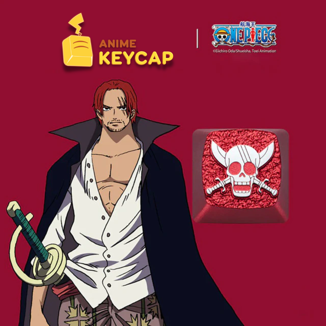 one-piece-keycaps-red-haired-shanks-aluminum-keycaps