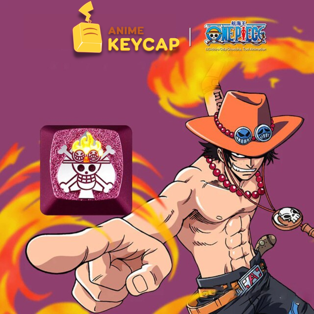 one-piece-keycaps-fire-fist-portgas-d-ace-aluminum-keycaps