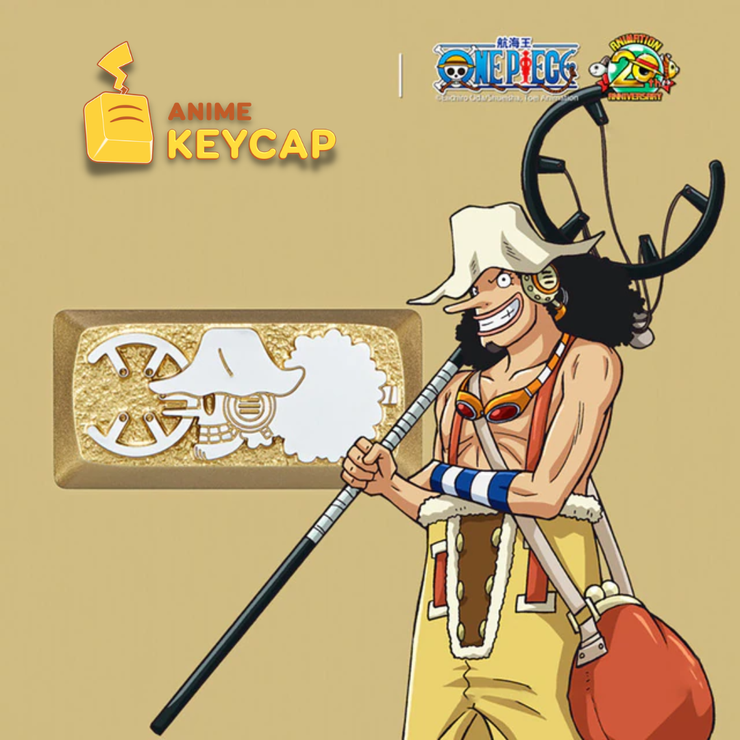one-piece-keycaps-god-usopp-aluminum-keycaps