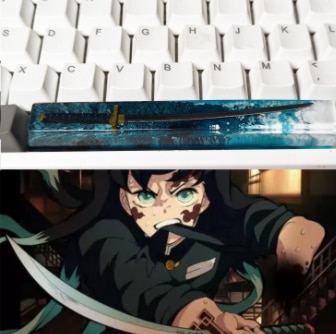 Japan Anime Demon Slayer Artisan Resin Keycaps 6 25u Spacebar Custom Mx Switch Key Caps - Anime Keycaps