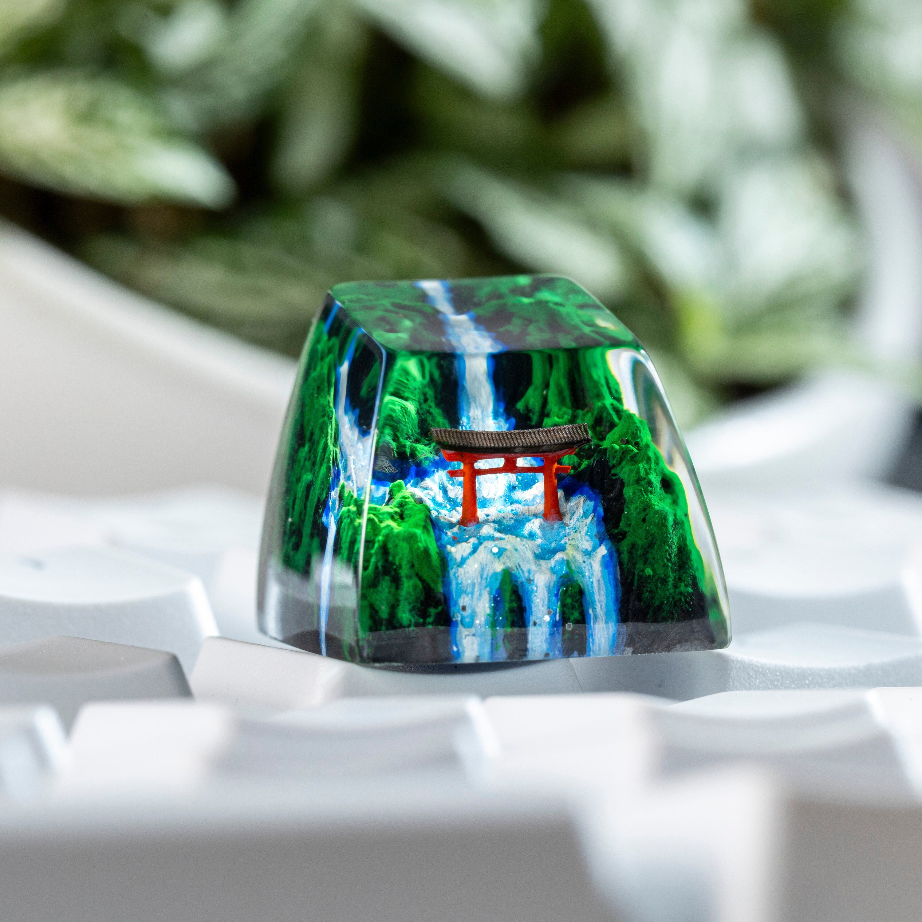 Spring Torii Gate Keycap, Japanese Torii Gate, Landscape Keycap, Artisan Keycap, Keycap for MX Cherry Switches, Gift for Him