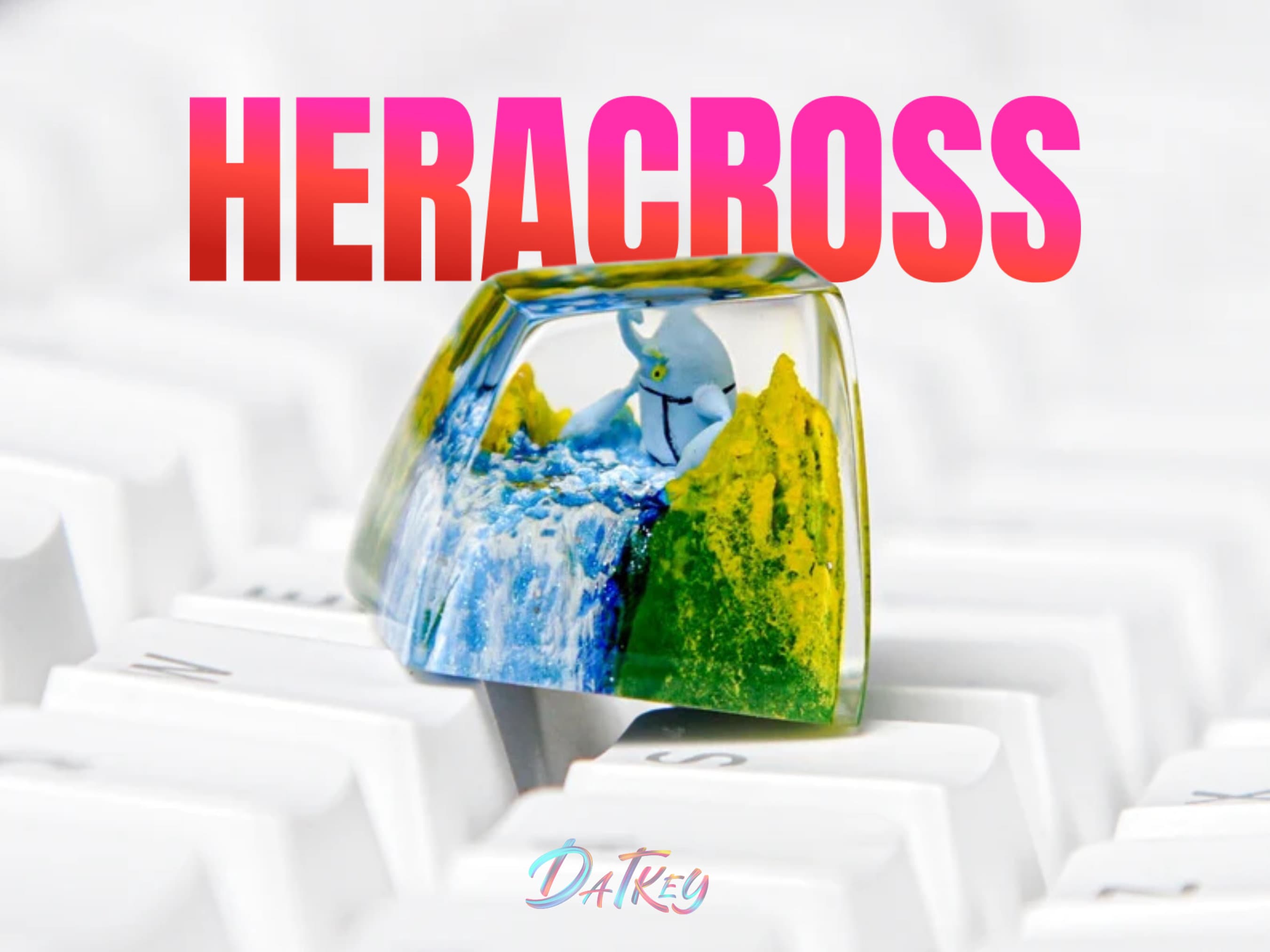 Heracross Keycap, Pokemon Keycap, Artisan Keycap, Keycap For Cherry MX Switches Mechanical Keyboard, Gift for Him