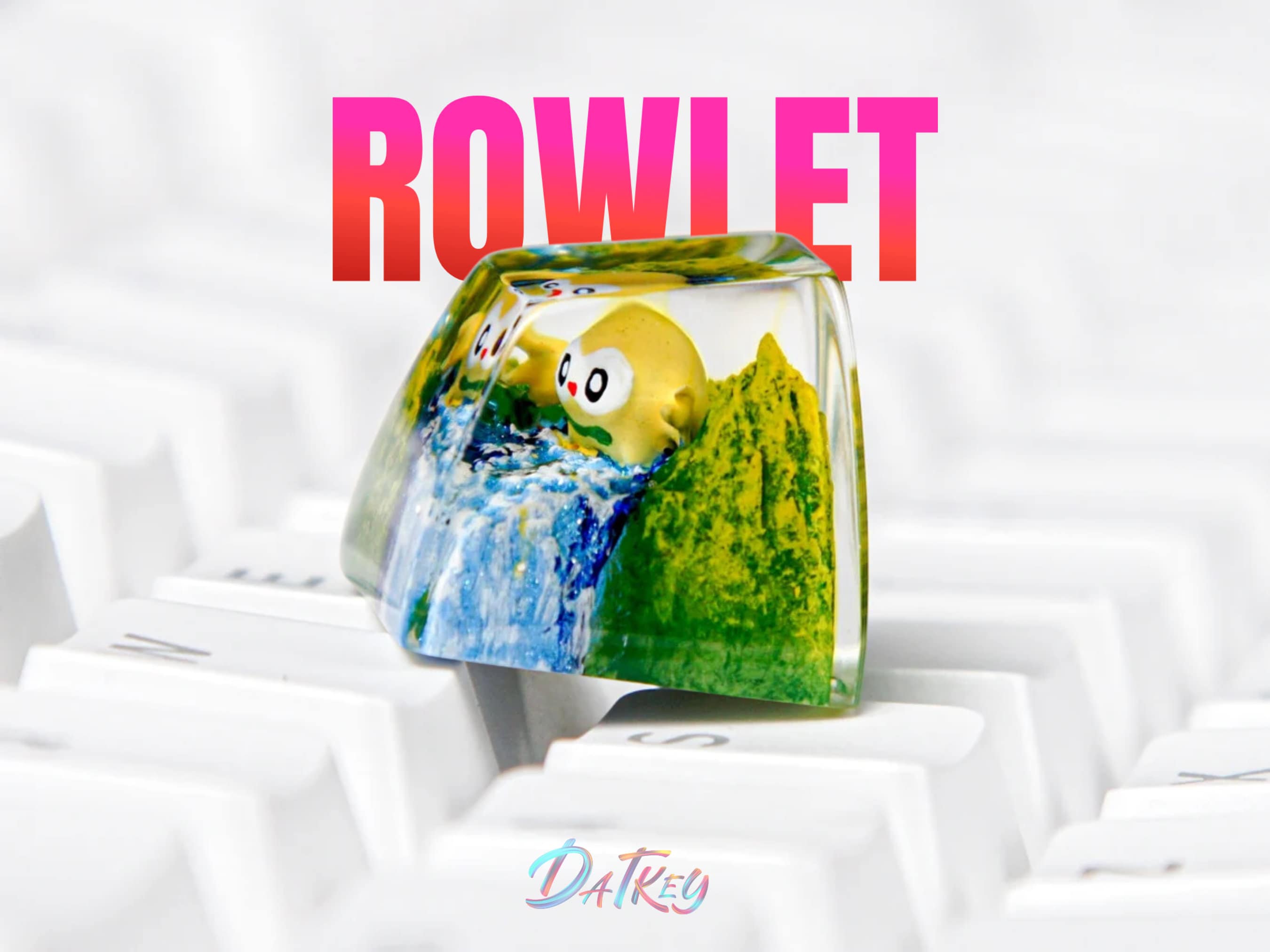 Rowlet Keycap, Pokemon Keycap, Artisan Keycap, Esc Keycap, Keycap for MX Cherry Switches Keyboard, Handmade Gift