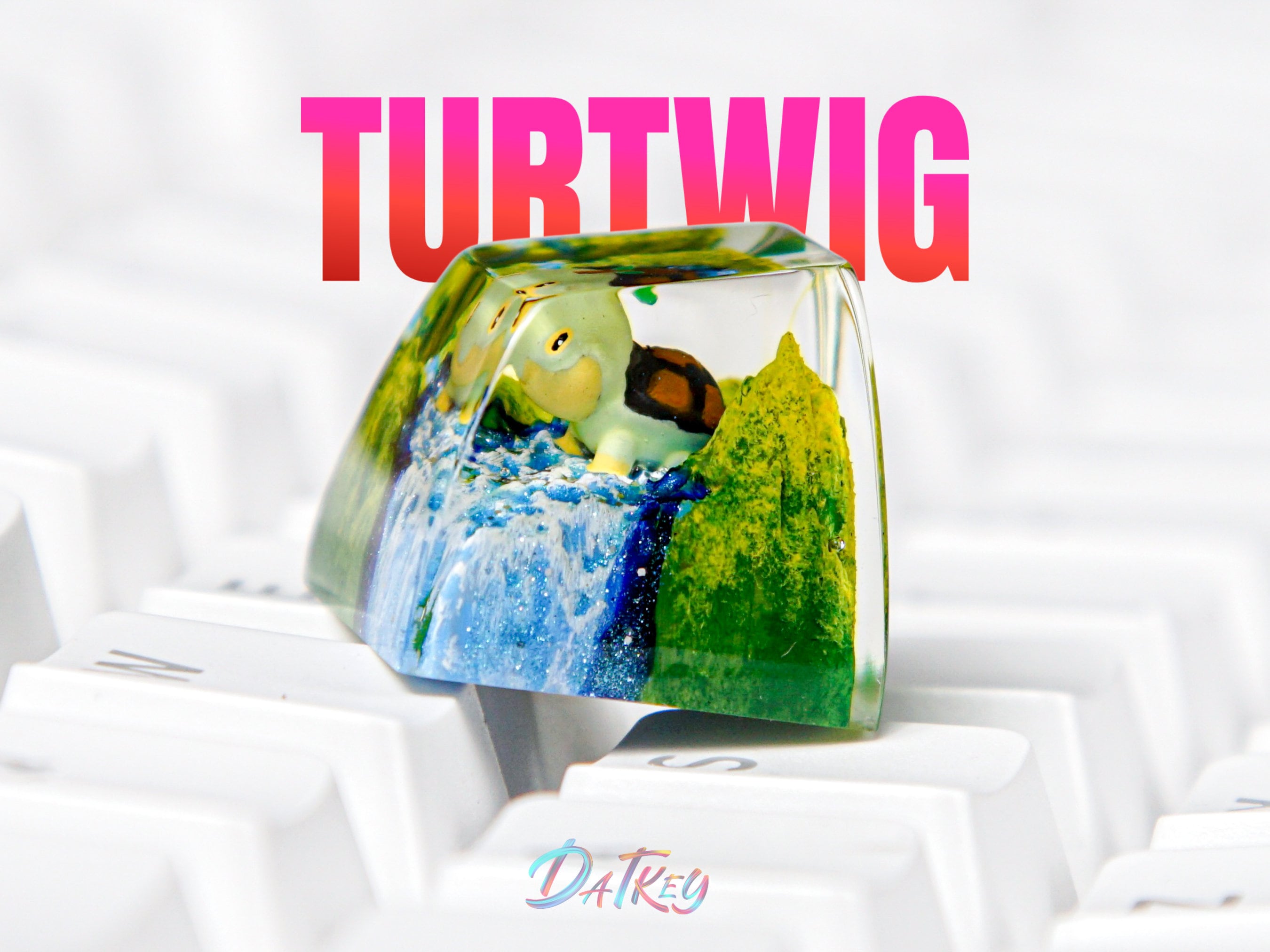 Turtwig Keycap, Pokemon Keycap, Artisan Keycap, Keycap for MX Cherry Switches, Handmade Gift