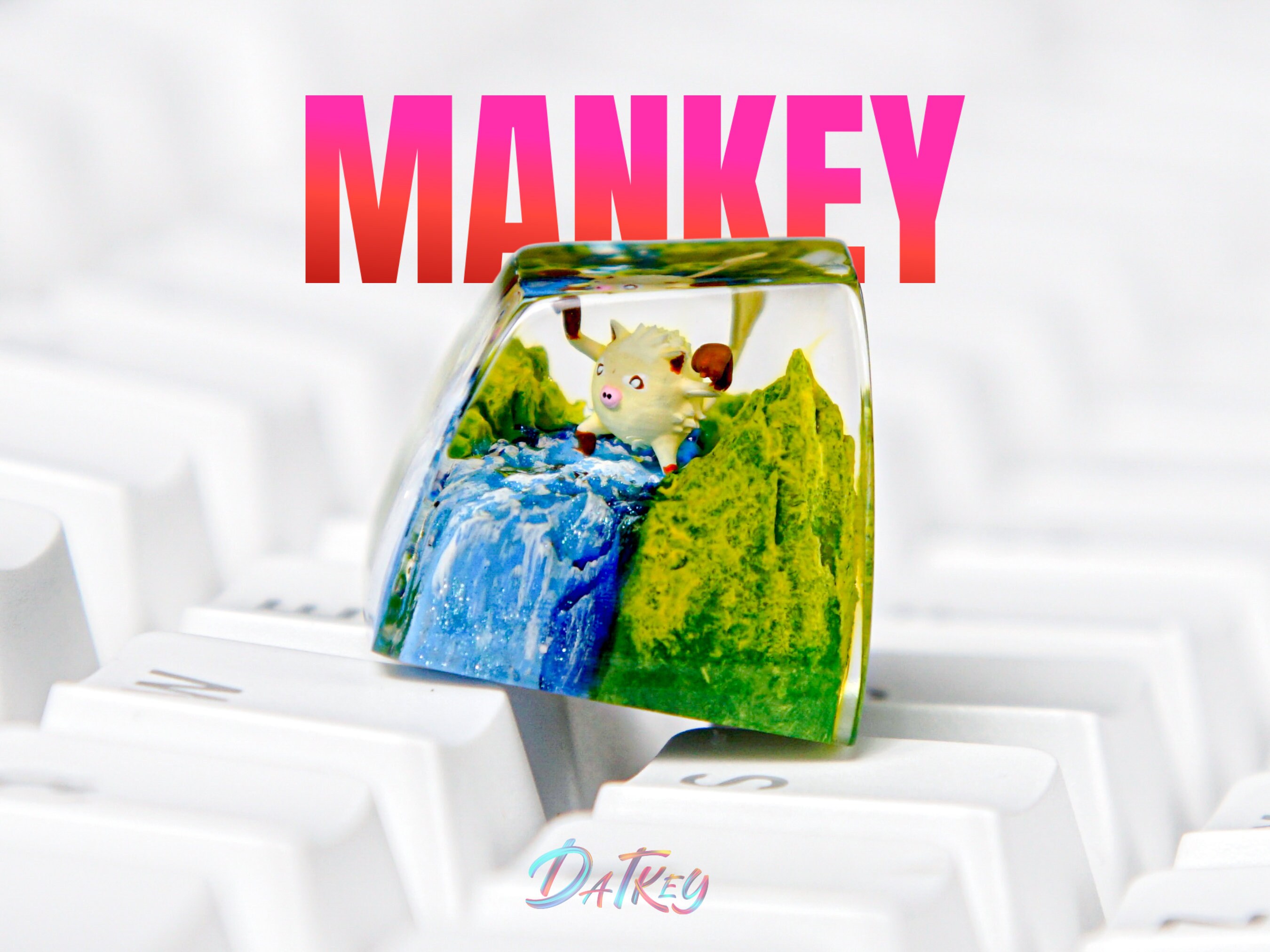 Mankey Keycap, Pokemon Keycap, Artisan Keycap, Keycap For Cherry MX Switches Mechanical Keyboard, Gift for Him