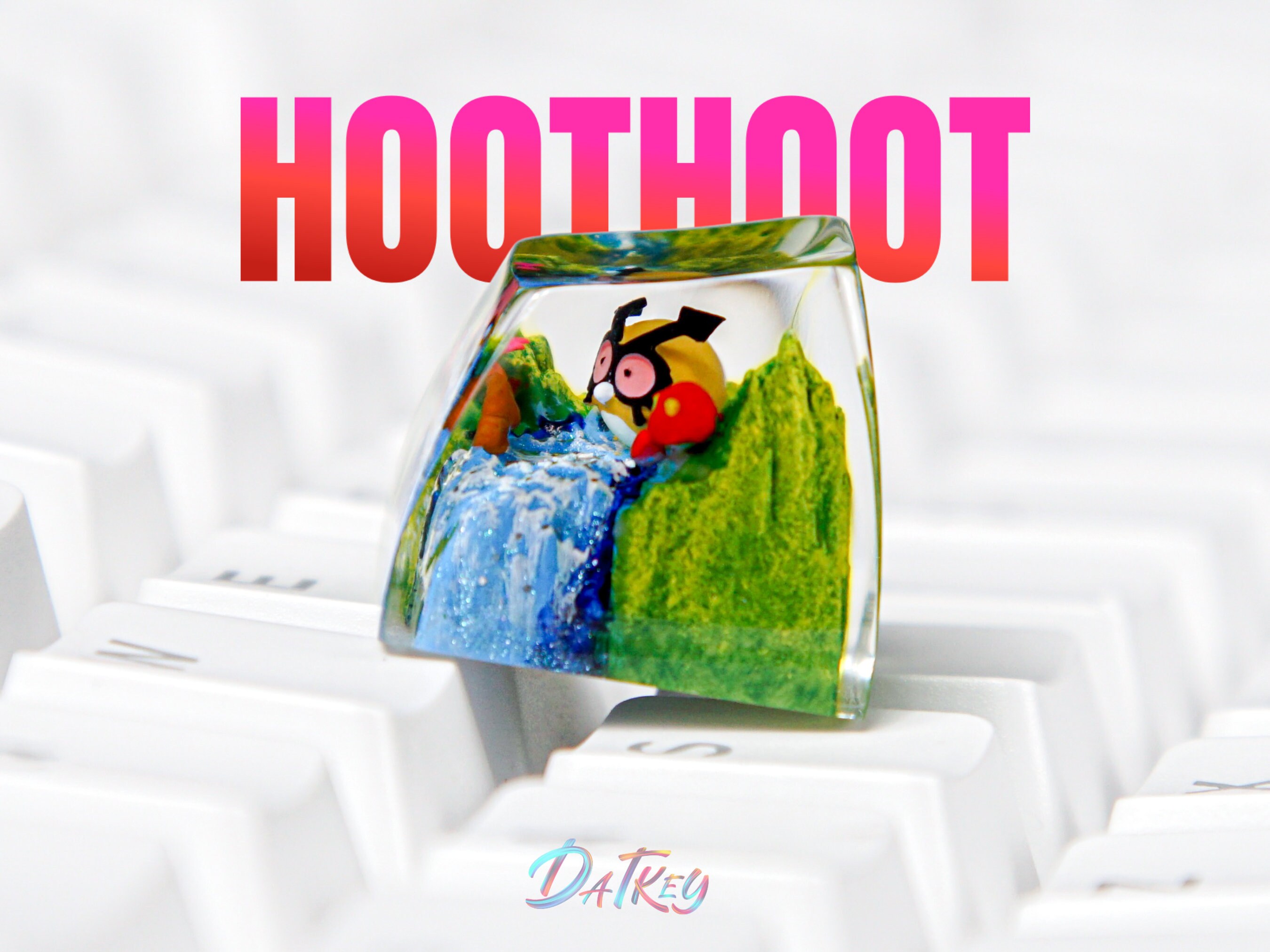 Hoothoot Keycap, Pokemon Keycap, Artisan Keycap, Keycap For Cherry MX Switches Mechanical Keyboard, Gift for Him