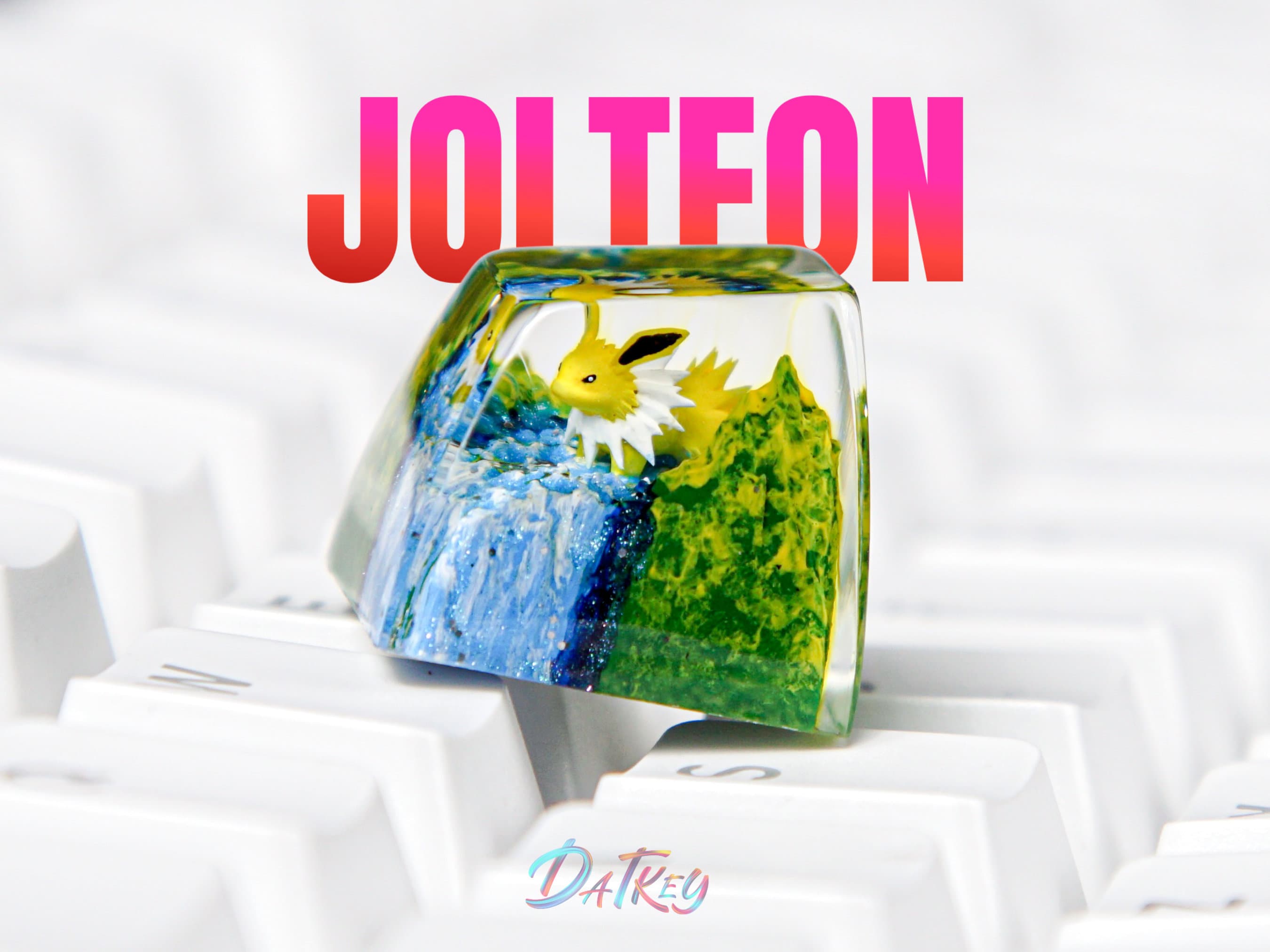 Jolteon Keycap, Pokemon Keycap, Artisan Keycap, Keycap For Cherry MX Switches Mechanical Keyboard, Gift for Him