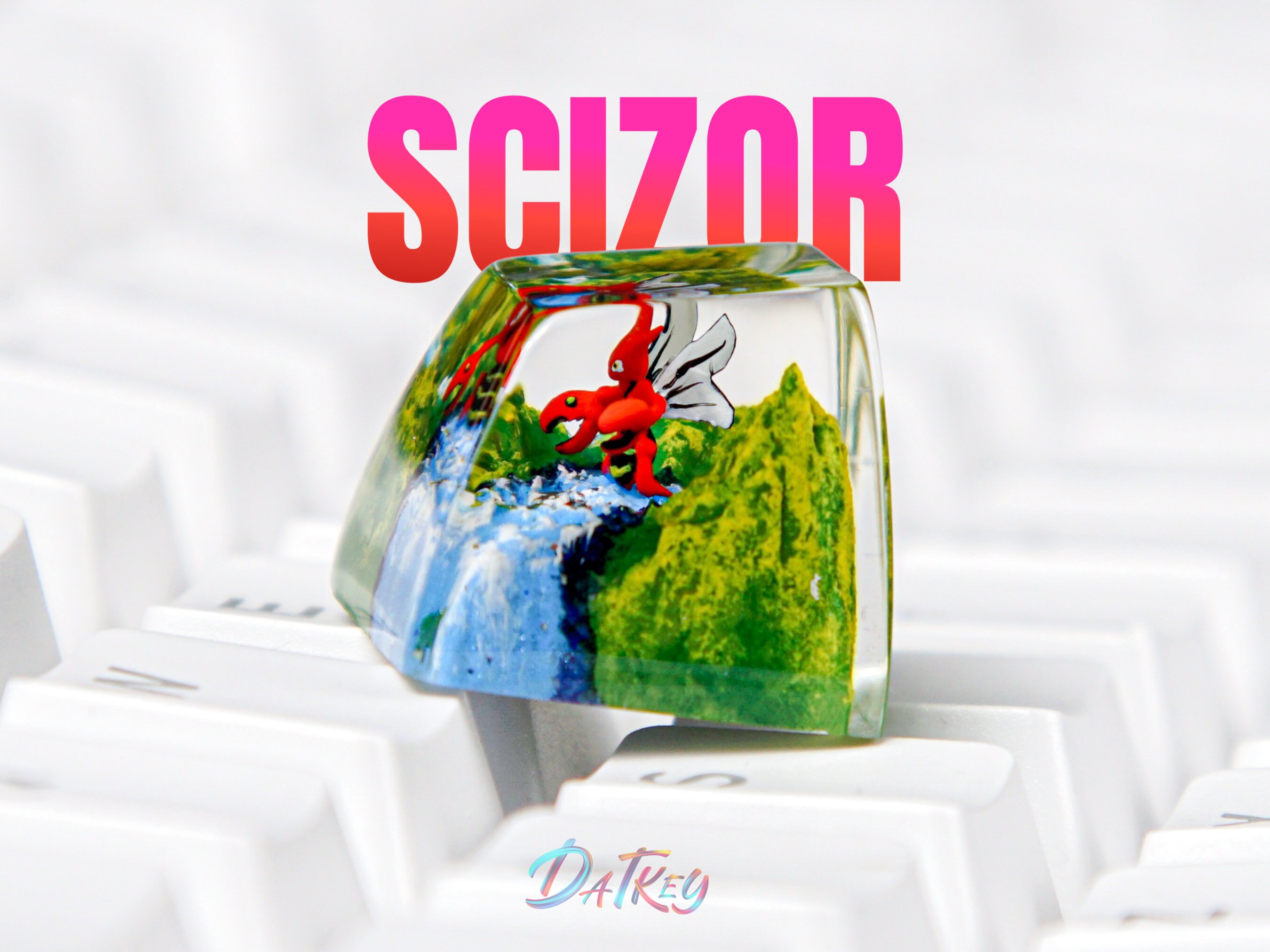 Scizor Keycap, Pokemon Keycap, Artisan Keycap, Keycap For Cherry MX Switches Mechanical Keyboard, Gift for Him