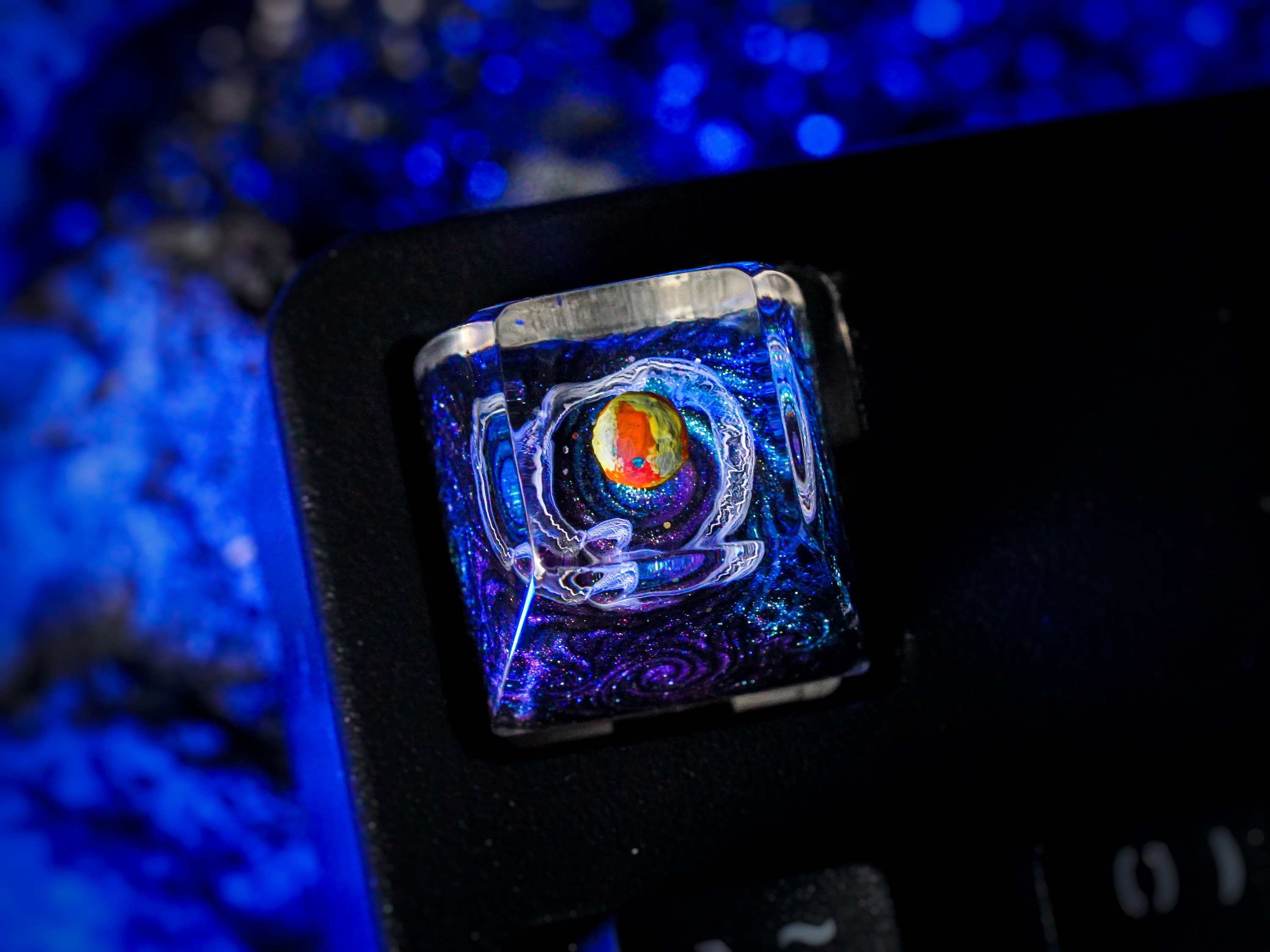 Red Planet Keycap, Mars Keycap, Artisan Keycap, Galaxy Keycap, Universe Keycap, Resin Keycap For MX Cherry Keyboard, Handmade Gift