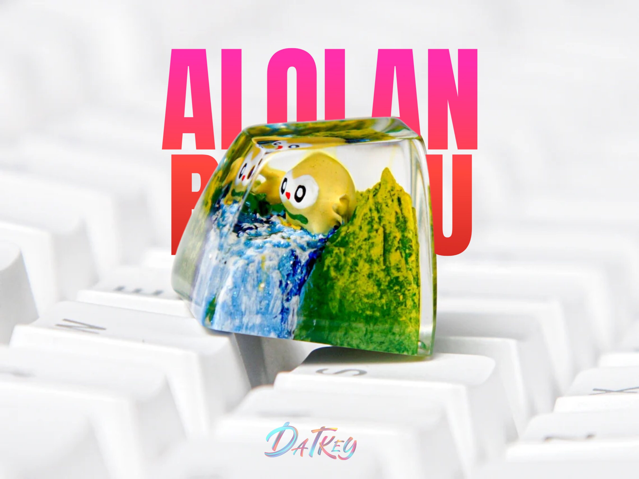 Alolan Raichu Keycap, Pokemon Keycap, Artisan Keycap, Esc Keycap 