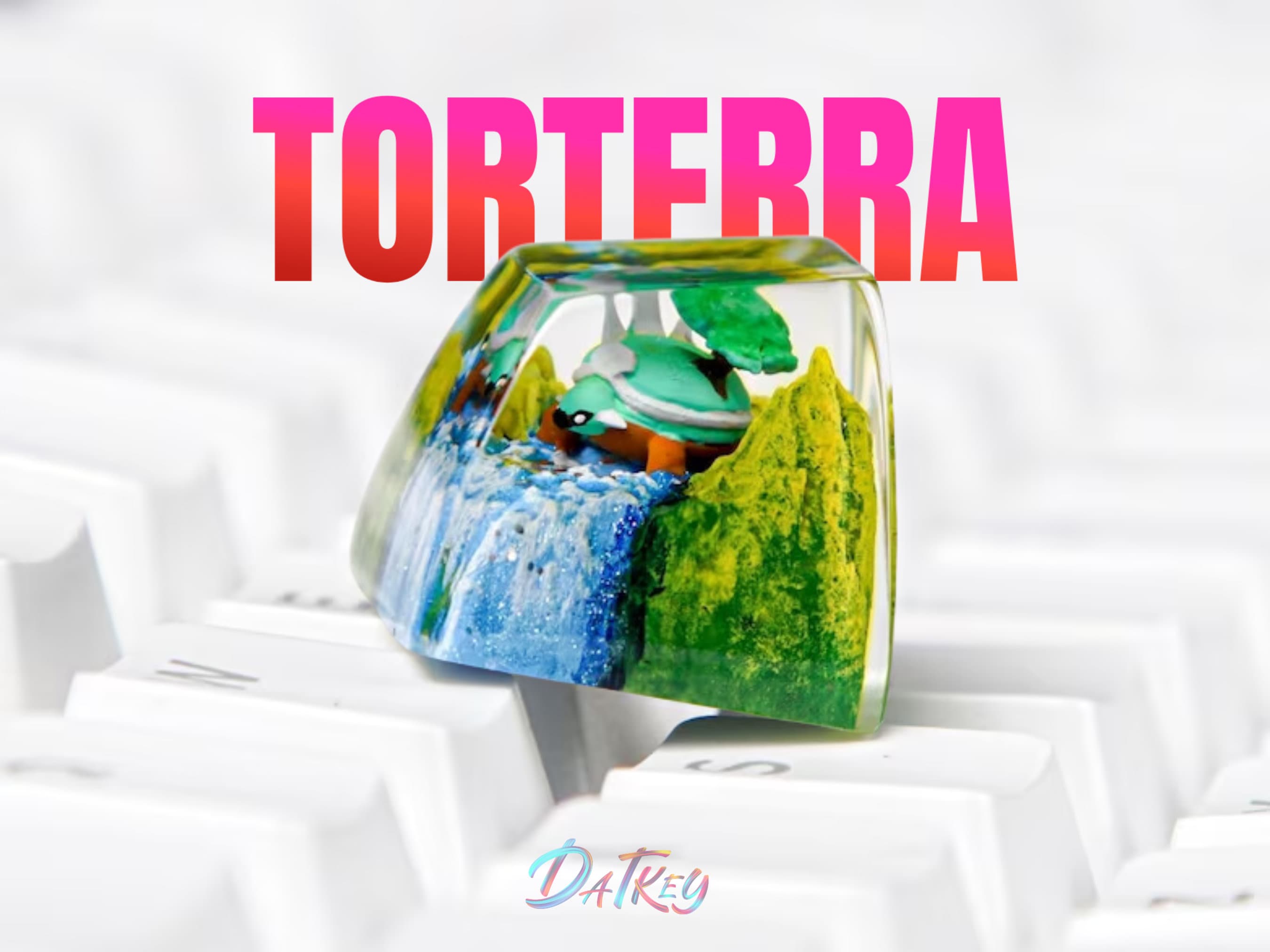Torterra Keycap, Pokemon Keycap, Artisan Keycap, Esc Keycap, Keycap for MX Cherry Switches Keyboard, Handmade Gift