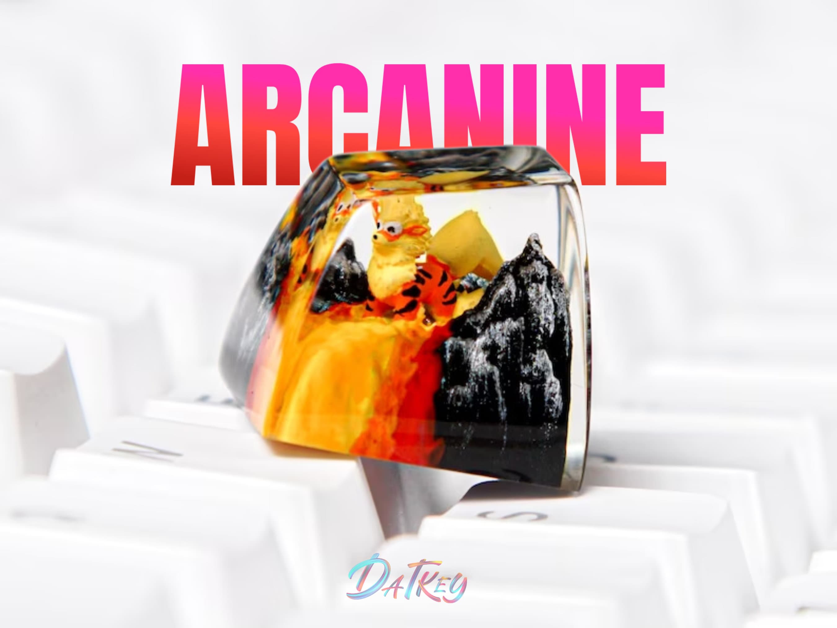 Arcanine Keycap, Pokemon Keycap, Artisan Keycap, Resin Keycap For MX Cherry Switches Keyboard, Gift for Him