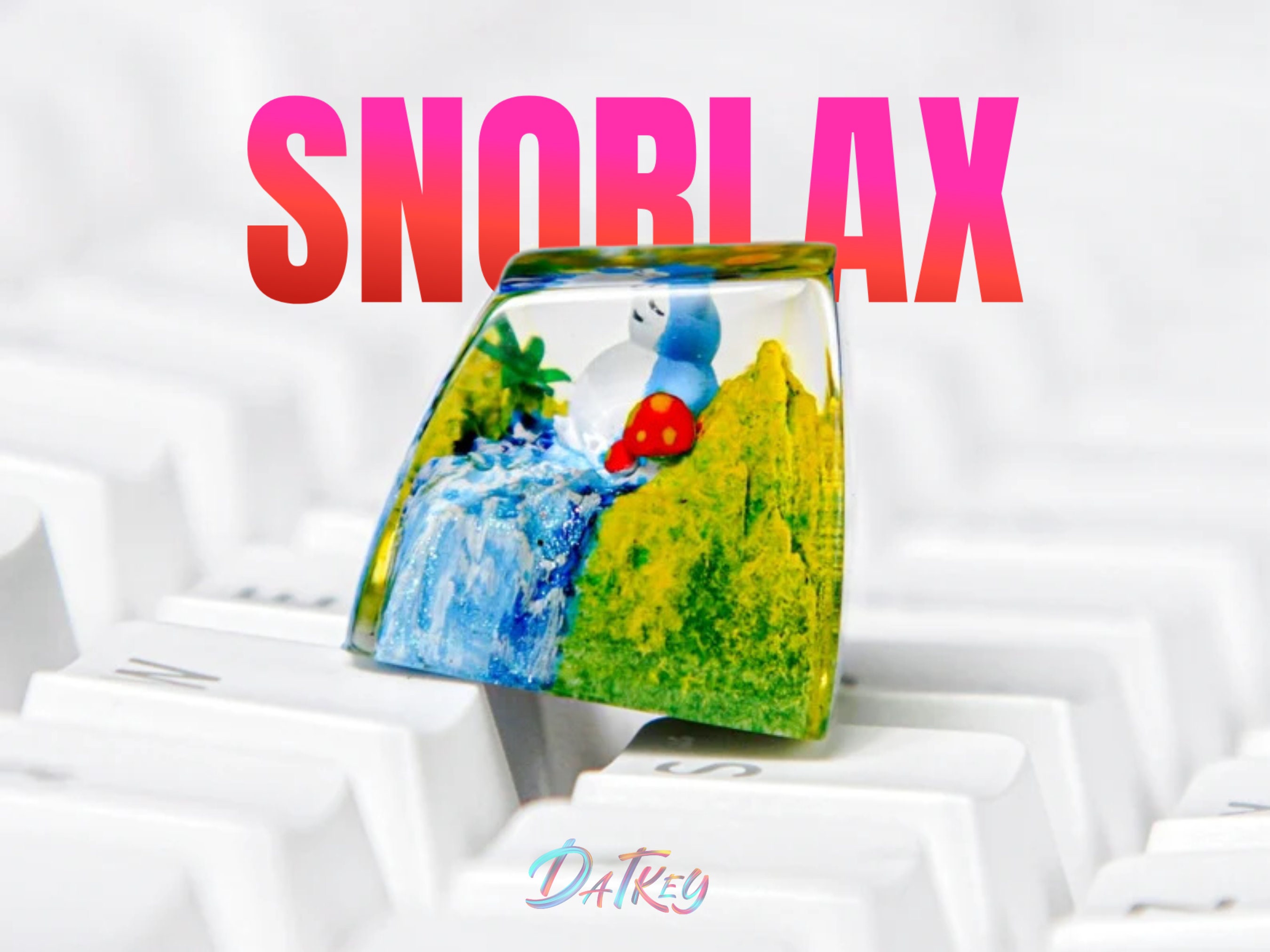 Snorlax Keycap, Pokemon Keycap, Artisan Keycap, Resin Keycap For MX Cherry Keyboard, Gift for Him