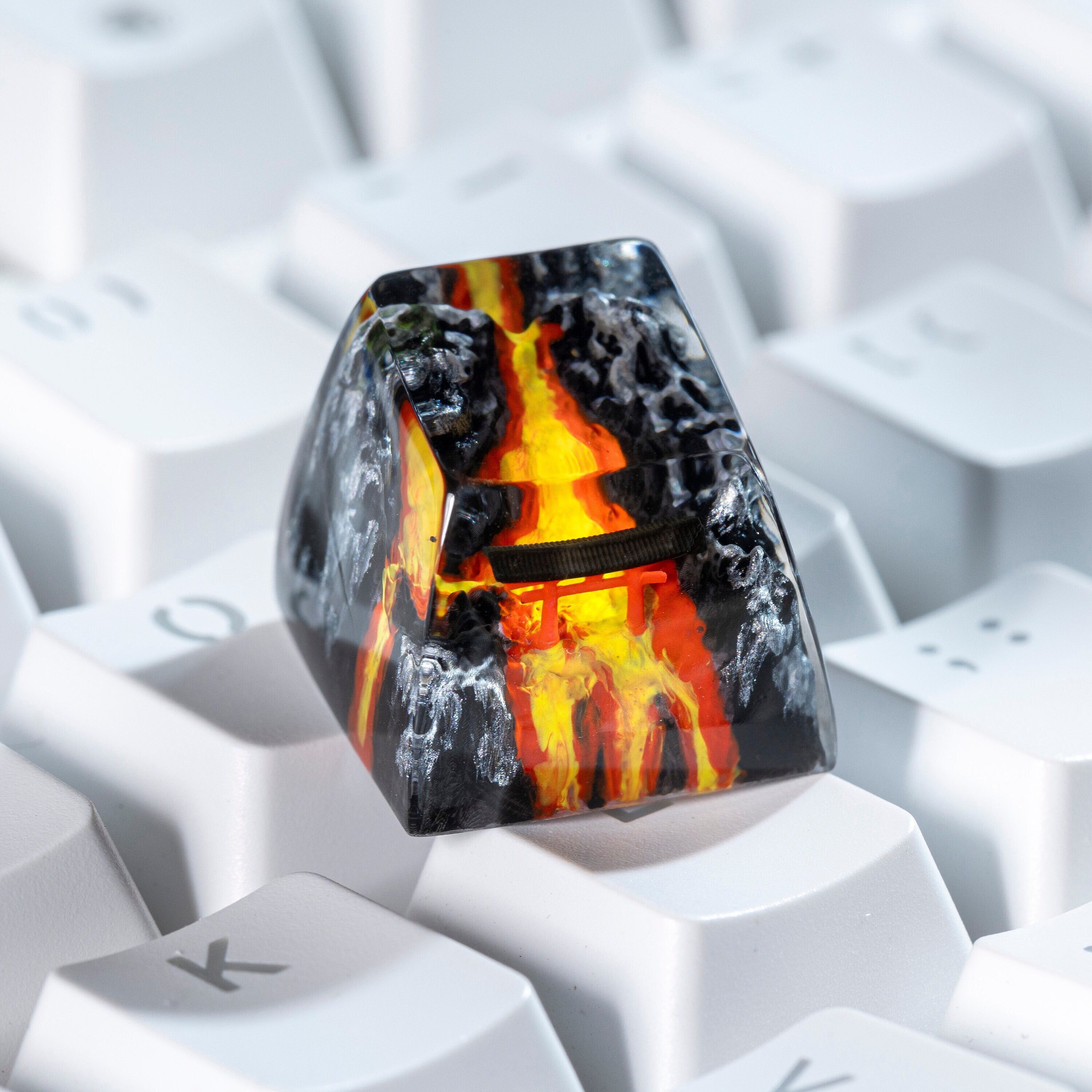 Volcano Torii Gate Keycap, Torri Keycap For RGB Keyboard, Artisan Keycap, Anime Keycap, Custom Keycaps