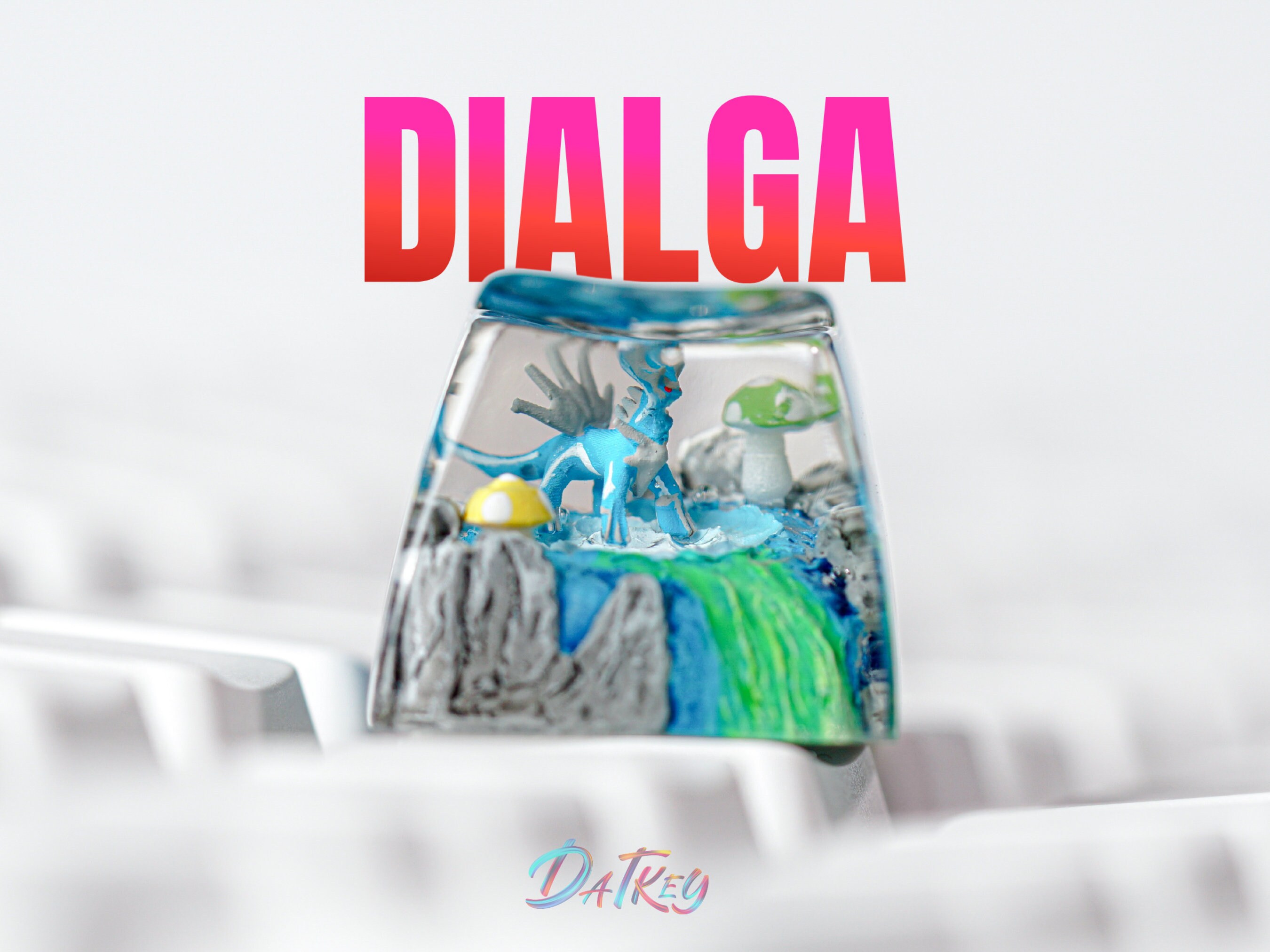 Dialga Keycap, Pokemon Keycap, Artisan Keycap, Esc Keycap, Keycap for MX Cherry Switches Keyboard, Handmade Gift
