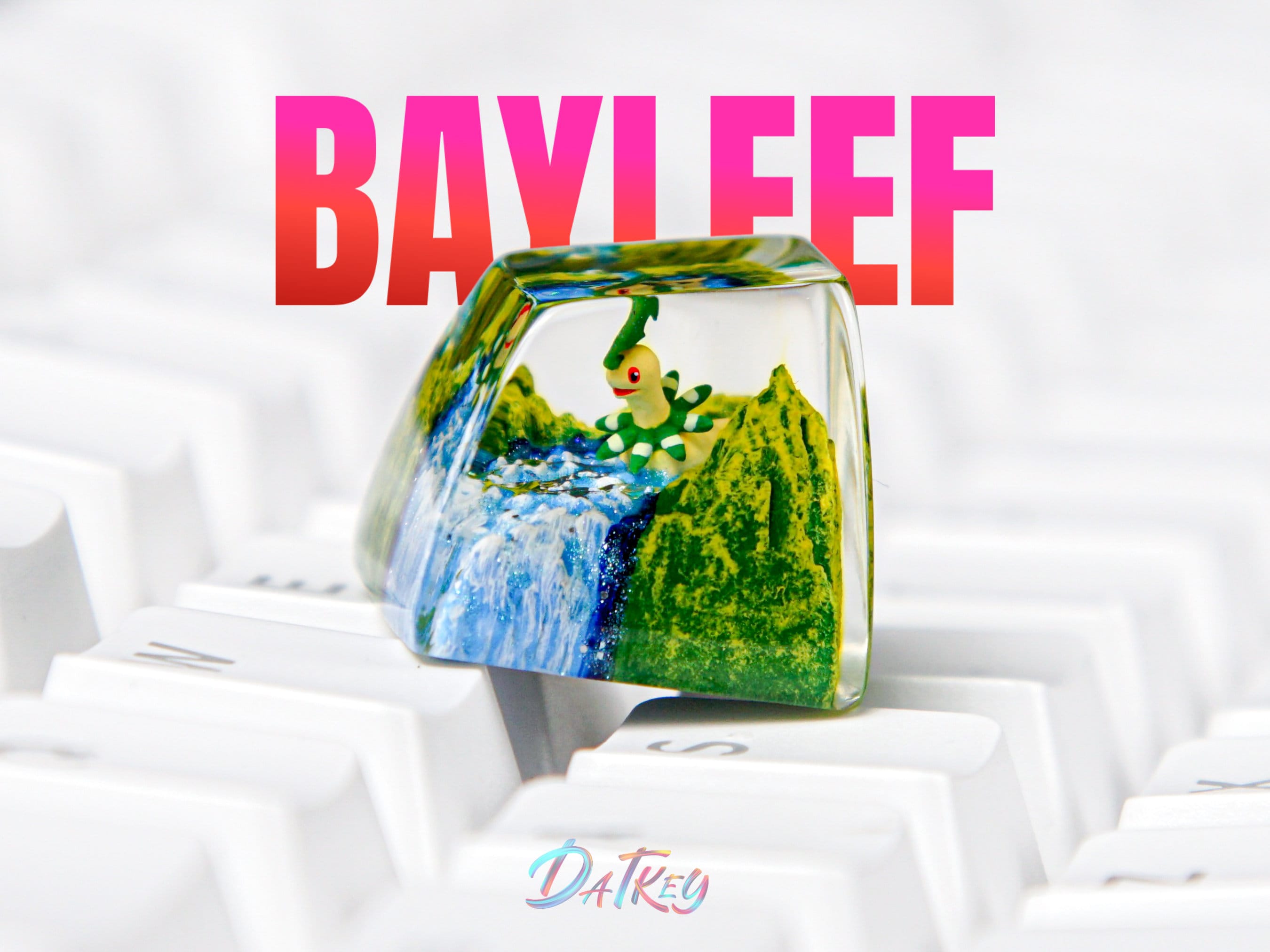 Bayleef Keycap, Pokemon Keycap, Artisan Keycap, Keycap for MX Cherry Switches Keyboard, Handmade Gift