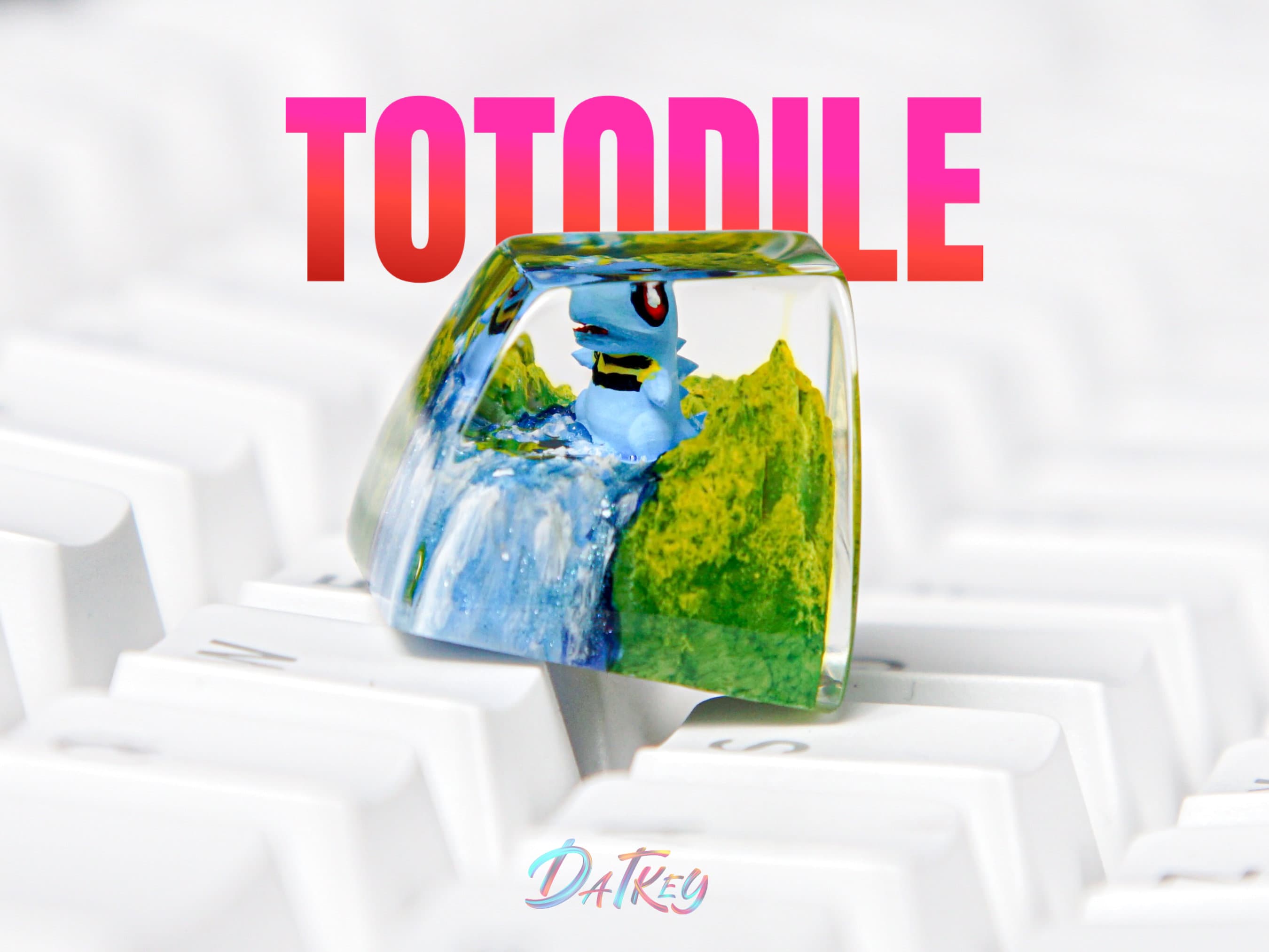 Totodile Keycap, Pokemon Keycap, Artisan Keycap, Keycap For Cherry MX Switches Mechanical Keyboard, Gift for Him